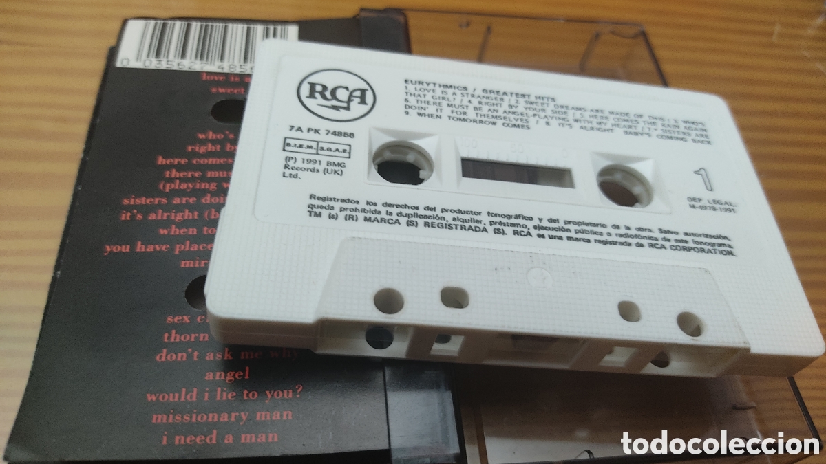 Casetes antiguos: Cinta de cassette de Eurythmics &rdquo; Greatest Hits &rdquo; , buen estado - Foto 3
