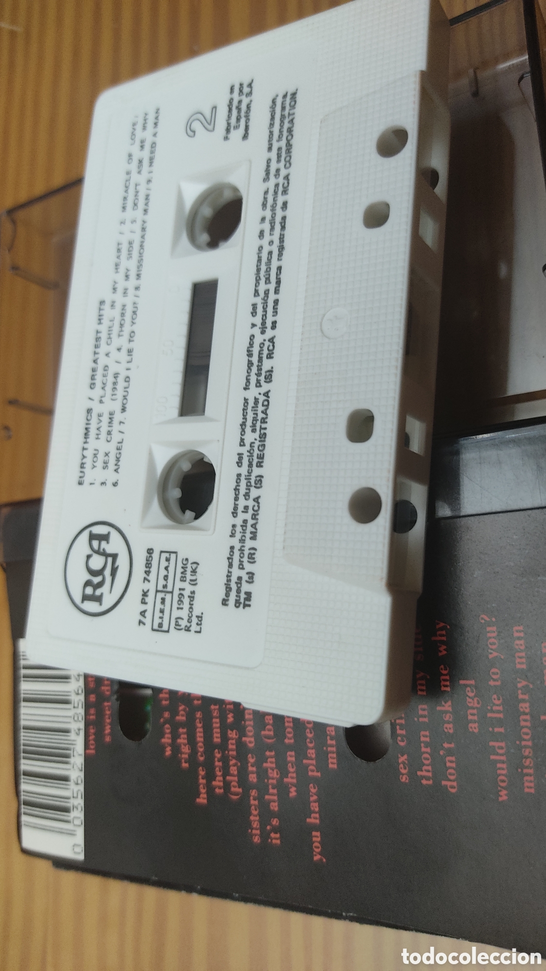 Casetes antiguos: Cinta de cassette de Eurythmics &rdquo; Greatest Hits &rdquo; , buen estado - Foto 4