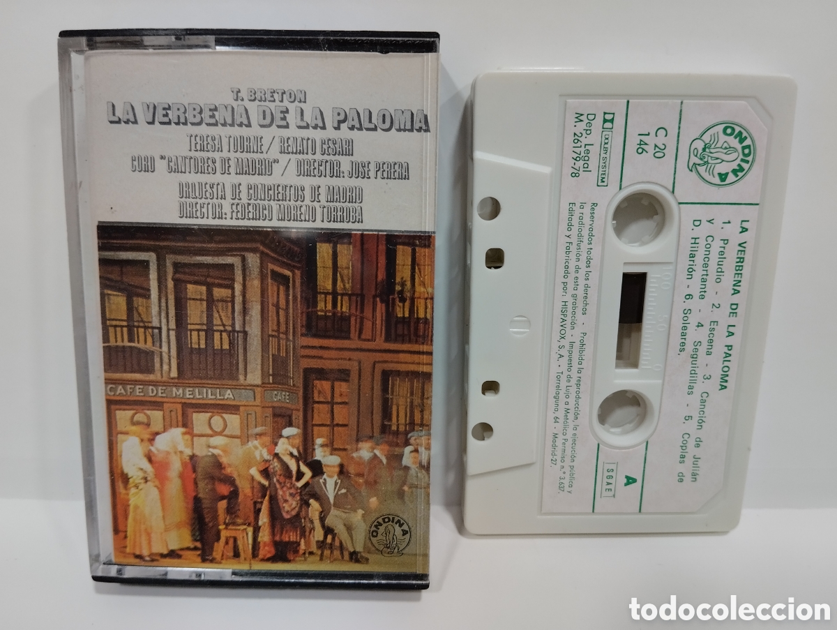 Alte Kassetten: CINTA CASSETTE LA VERBENA DE LA PALOMA HISPAVOX 1978
