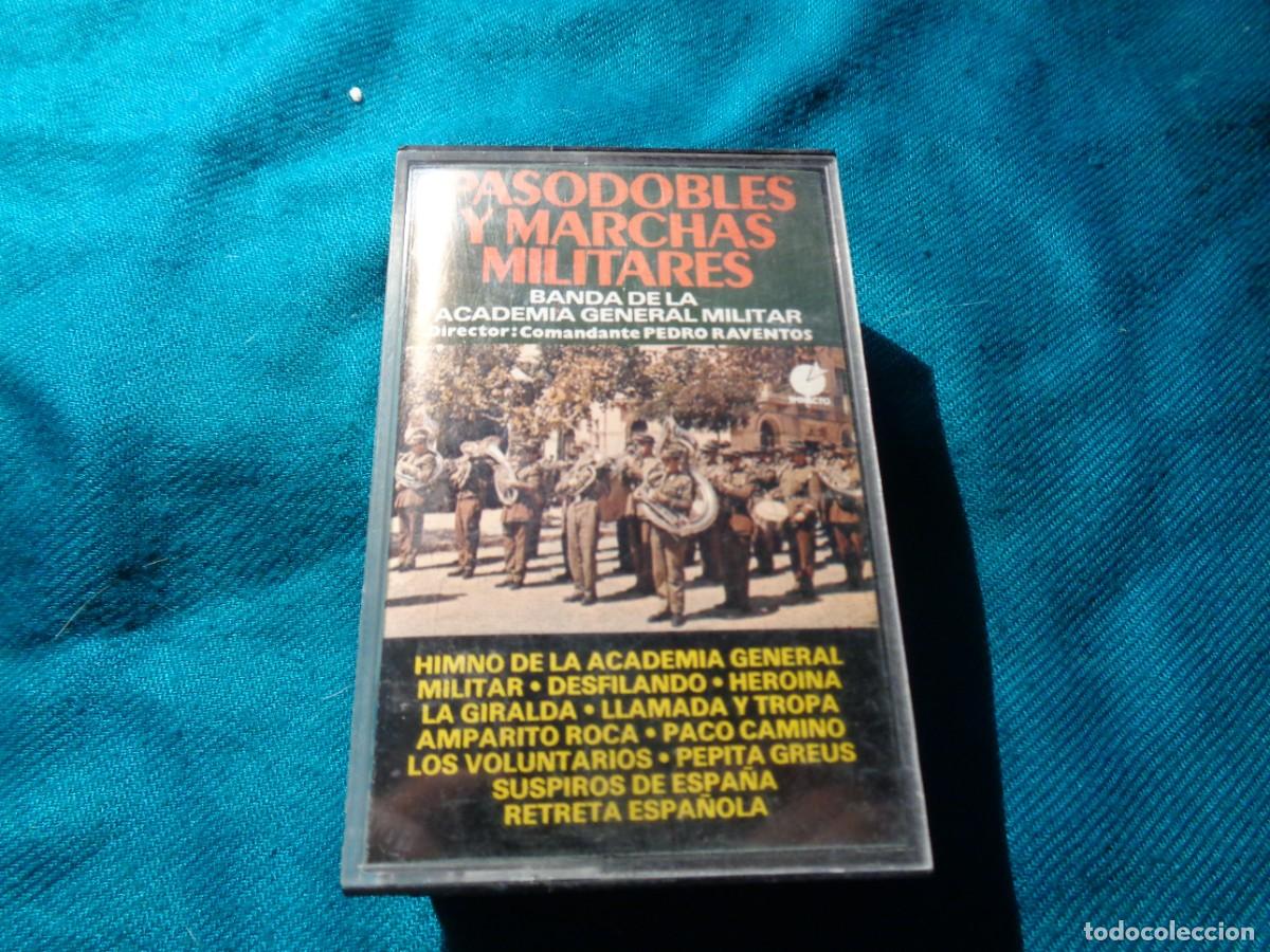 Old Cassettes: PASODOBLES Y MARCHAS MILITARES. BANDA ACADEMIA GENERAL MILITAR. IMPACTO, 1978. CASETE