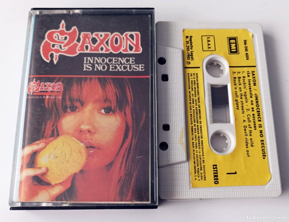 Casetes antiguos: CASSETTE SAXON - INNOCENCE IS NO EXCUSE - Foto 1