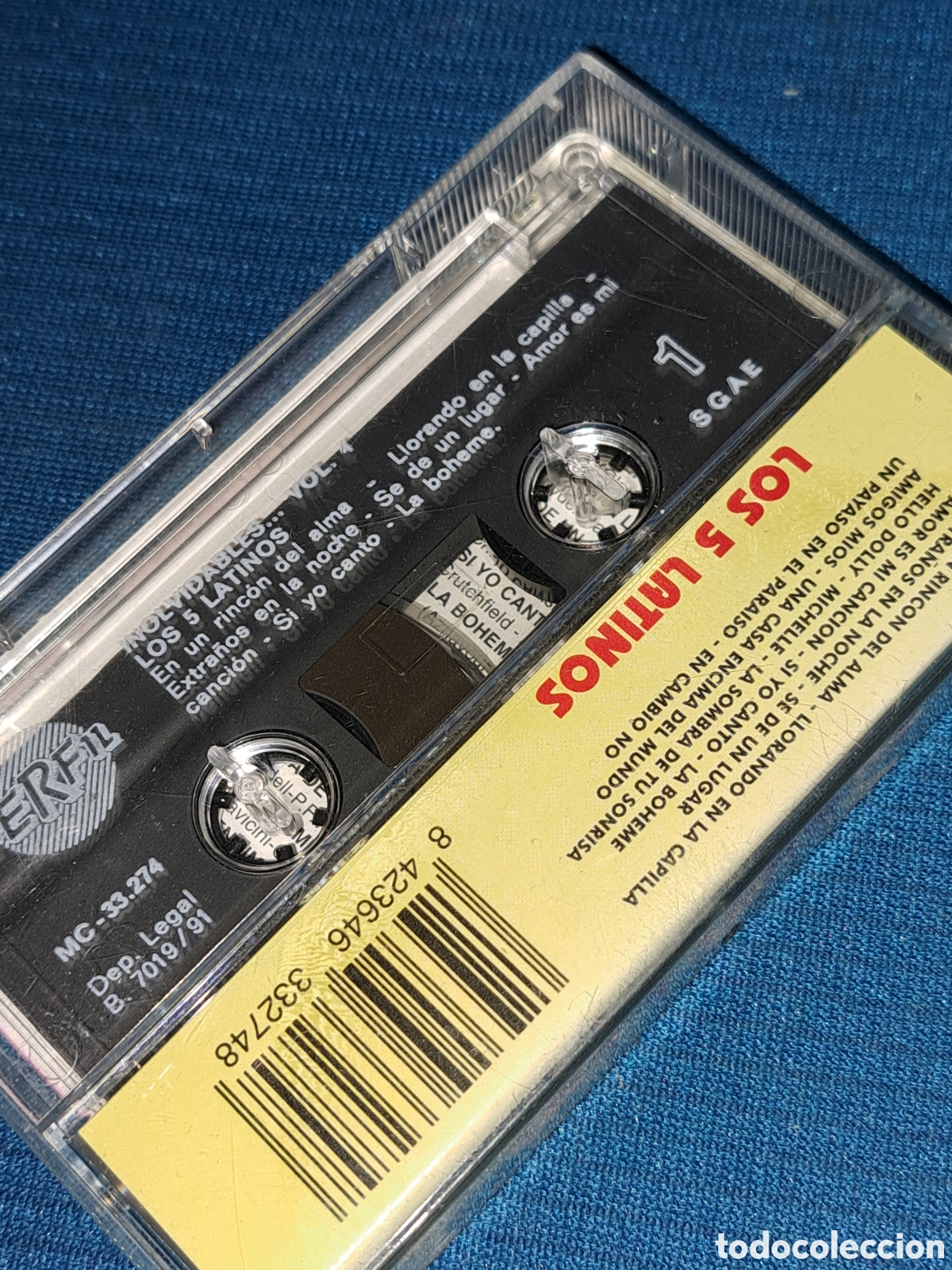 Casetes antiguos: CASETE LOS 5 LATINOS, VERSIONES ORIGINALES - Foto 2