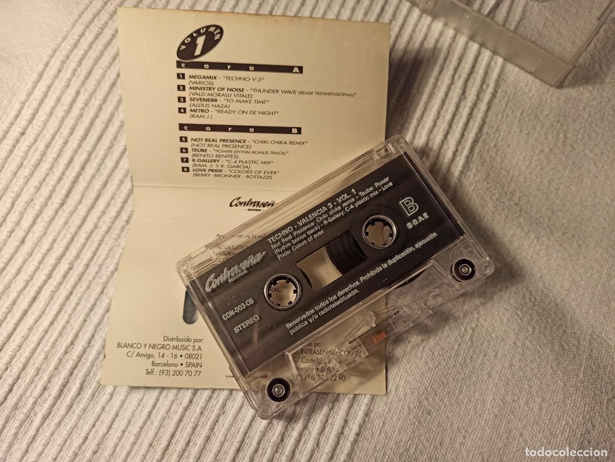 Casetes antiguos: Techno Valencia 3 VOL. 1 CASSETTE DEL A&Ntilde;O 1993 - Foto 2