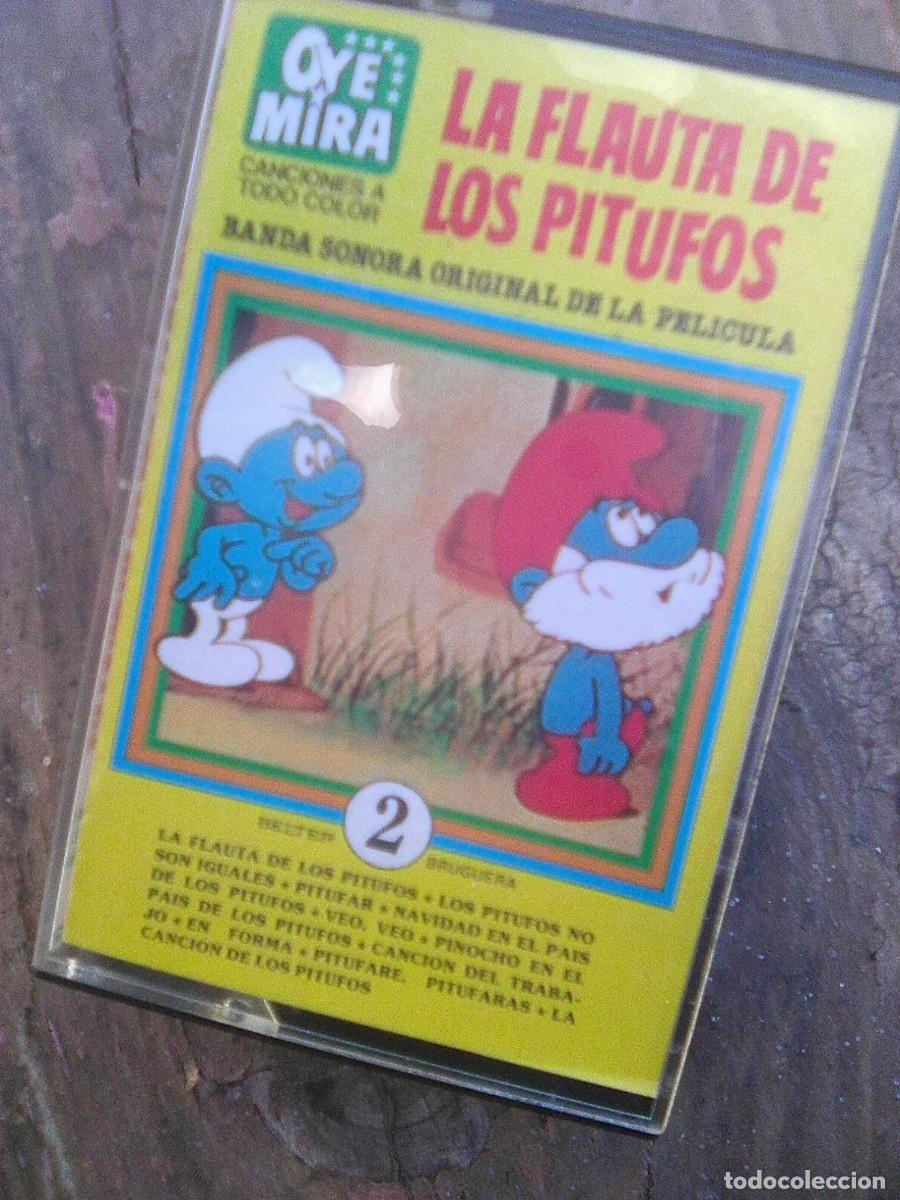 Casetes antiguos: Pitufos, Los - Banda Sonora De la Flauta De Los... (Belter, 1981) - colecci&oacute;n Oye Mira -