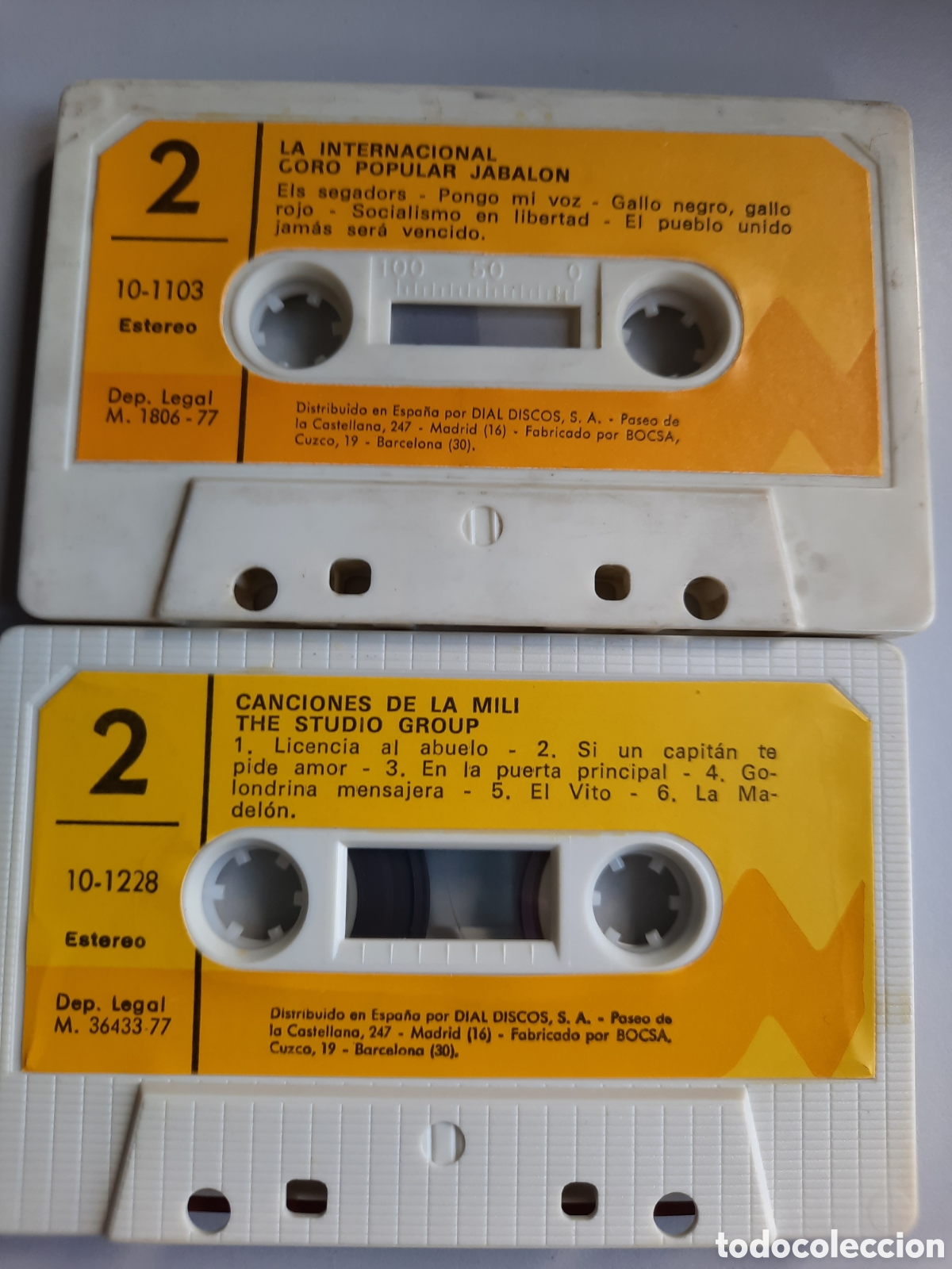 Casetes antiguos: 2 casetes Canciones de la mili y La Internacional - Foto 4