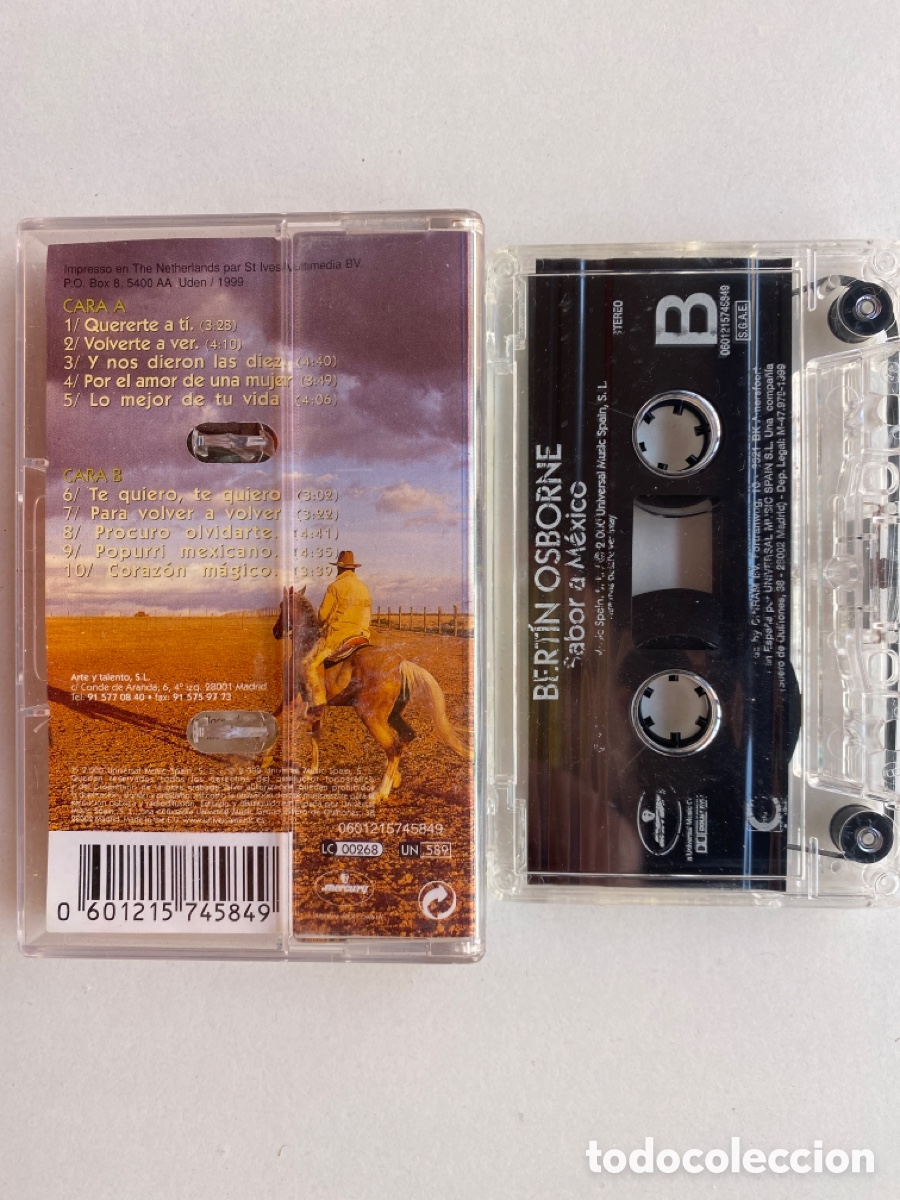 Casetes antiguos: BERTIN OSBORNE-SABOR A MEXICO-1999 - Foto 2