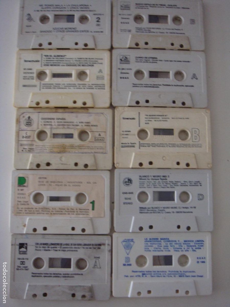 Casetes antiguos: 10 CASETES DE BUENA MUSICA DISTINTOS ESTILOS SIN CAJA NI CARATULA