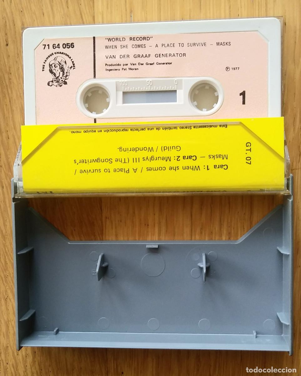 Casetes antiguos: VAN DER GRAAF GENERATOR: &rdquo;WORLD RECORD&rdquo; CASSETE 1977- PROG ROCK - Foto 2