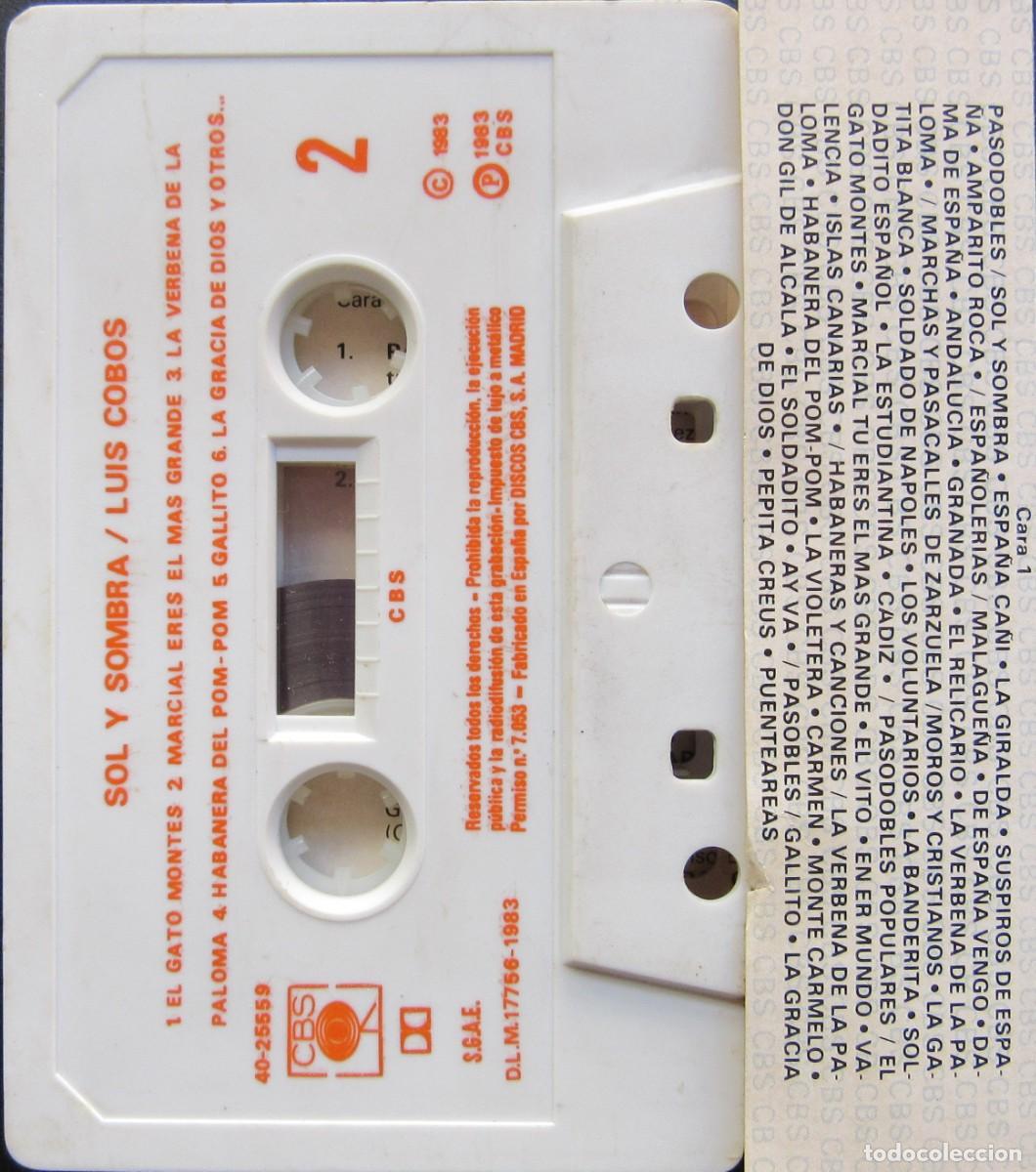 Casetes antiguos: LUIS COBOS - SOL Y SOMBRA - Foto 2