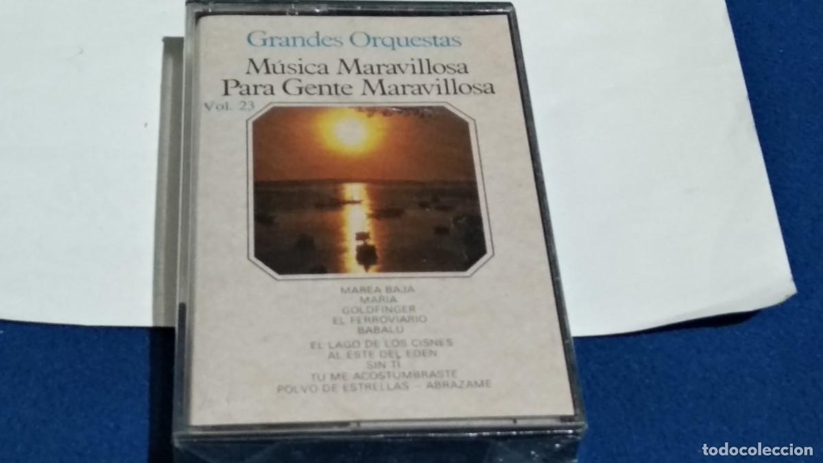 Casetes antiguos: GRANDES ORQUESTAS / M&Uacute;SICA MARAVILLOSA PARA GENTE MARAVILLOSA VOL 23-1984 HORUS- CASETE PRECINTADA