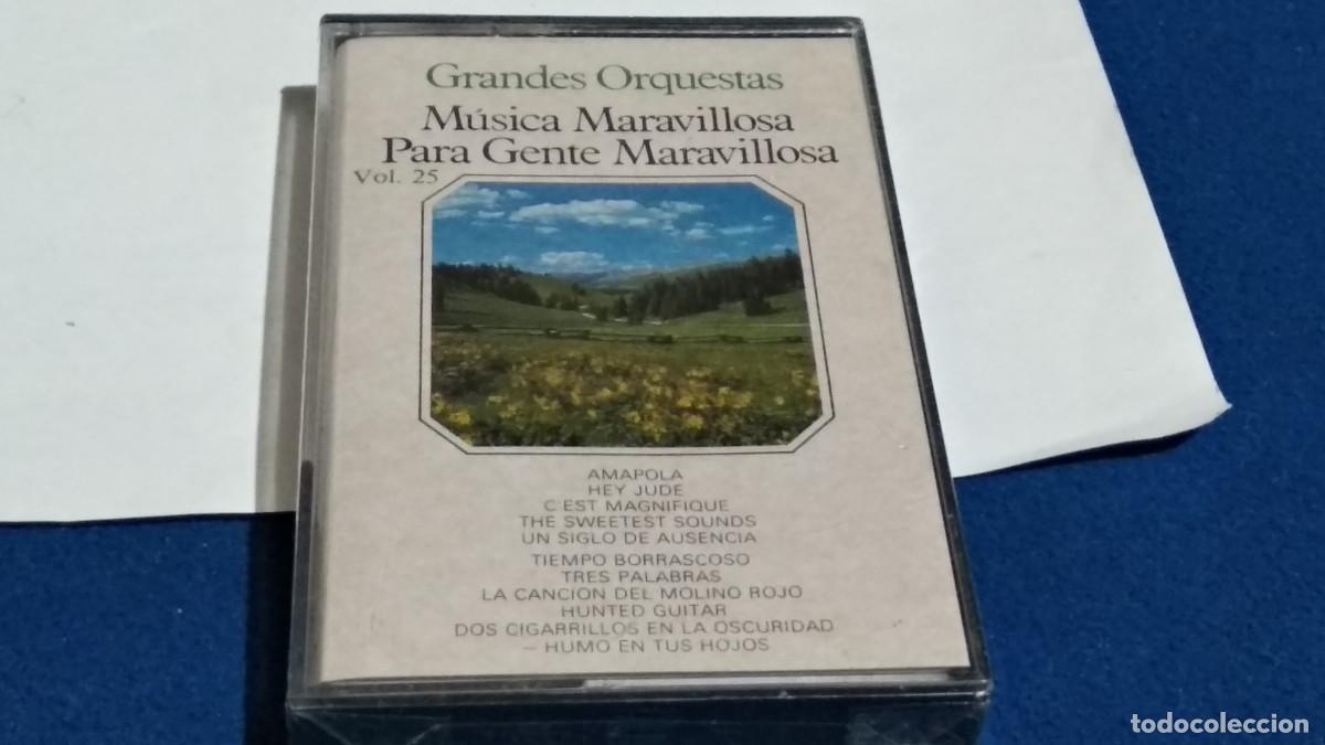 Casetes antiguos: GRANDES ORQUESTAS / M&Uacute;SICA MARAVILLOSA PARA GENTE MARAVILLOSA VOL 25 -1984 HORUS- CASETE PRECINTADA