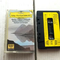 Cassette antiche: GRIEG PEER GYNT SUITES 1 & 2 SIBELIUS PELLEAS DEUTSCHE GRAMMOPHON - CINTA CASETE CASSETTE KREATEN