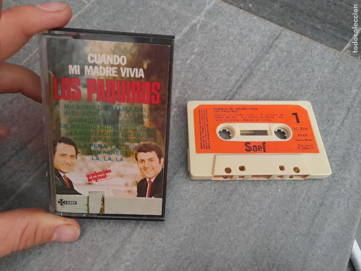 Casetes antiguos: Casete cassette Los Paquiros cuando mi madre viv&iacute;a