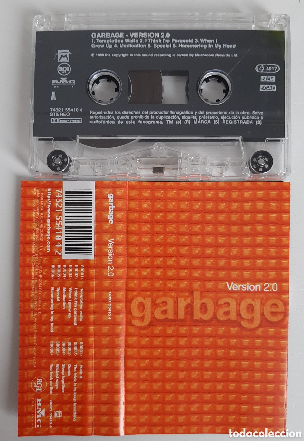 Casetes antiguos: GARBAGE &rdquo;VERSION 2.0&rdquo; CASETE - Foto 1