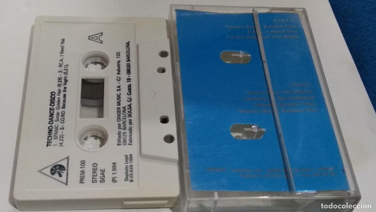 Casetes antiguos: SPANIC / TECHNO, DANCE, DISCO - 1994 GINGER MUSIC VERSI&Oacute;N ORIGINAL - CASETE CINTA - POCO USO - Foto 3