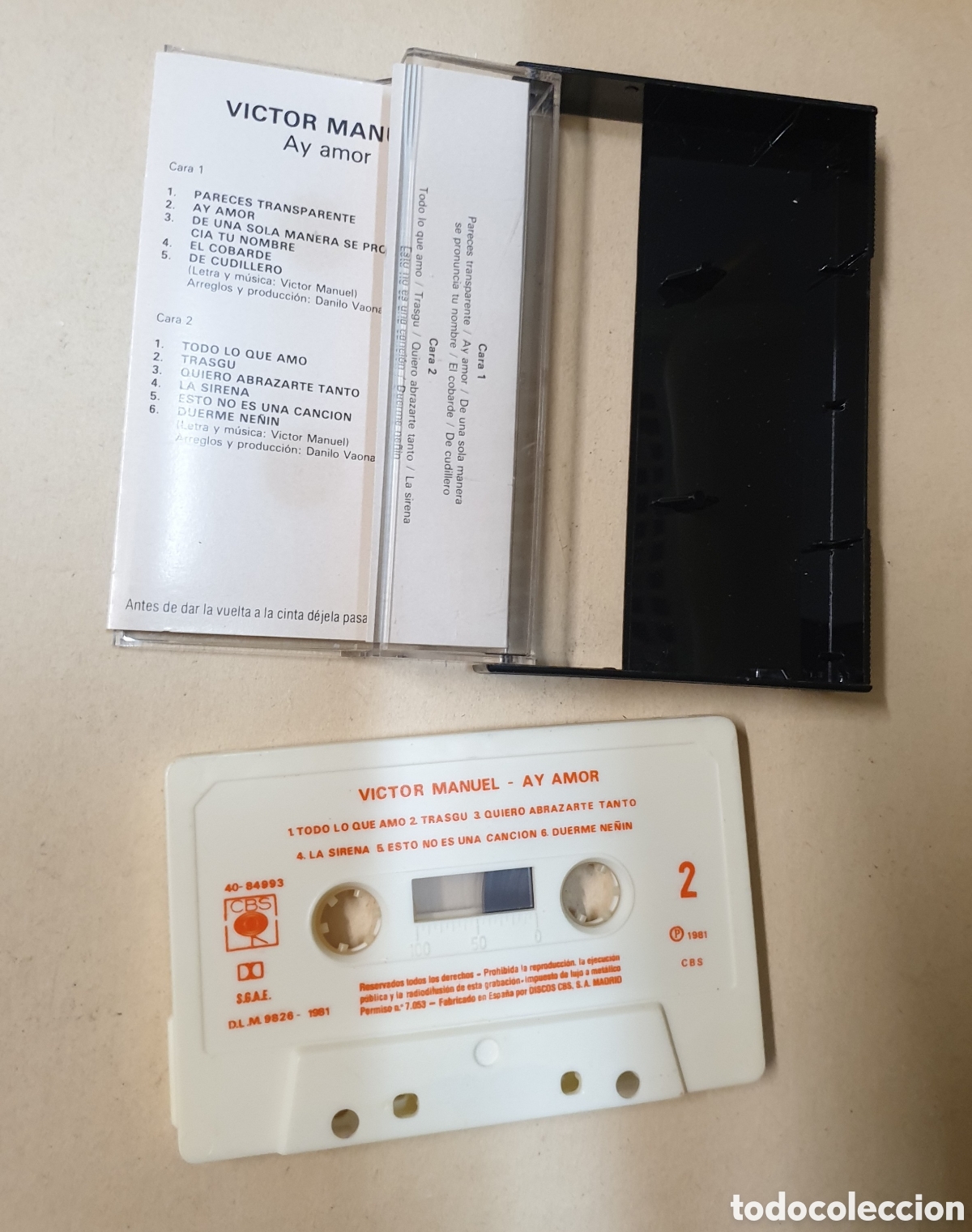Casetes antiguos: Victor Manuel - Ay, amor - Foto 2