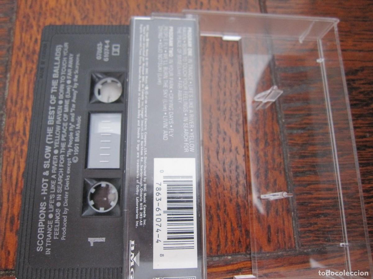 Casetes antiguos: SCORPIONS `Hot & Slow` including live performances. Canada 1991. - Foto 2