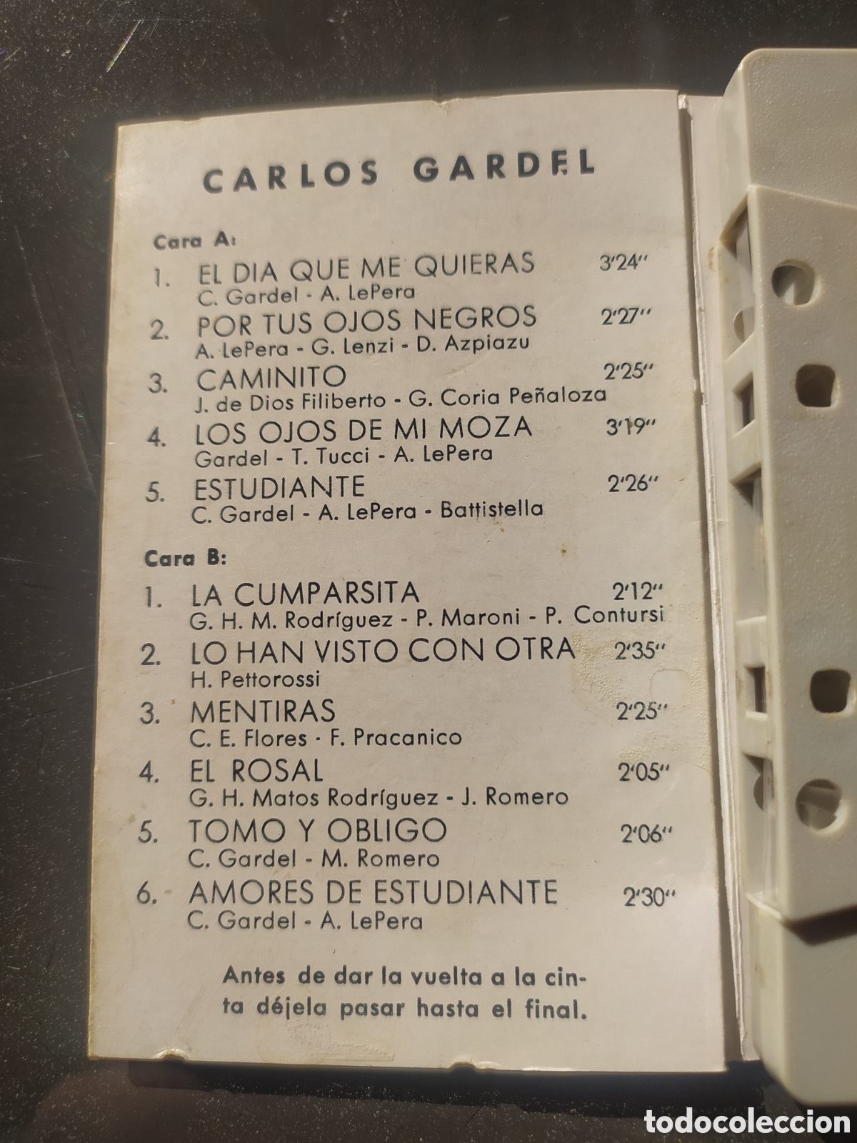 Casetes antiguos: Cassette Carlos Gardel - Foto 2