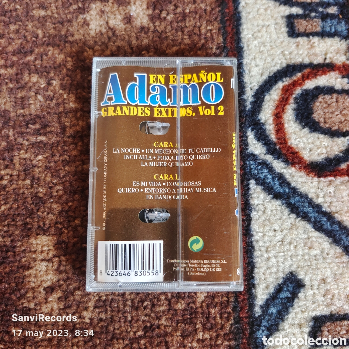 Casetes antiguos: CASETE: ADANO, EN ESPA&Ntilde;OL, GRANDES &Eacute;XITOS VOL. 2 - Foto 2