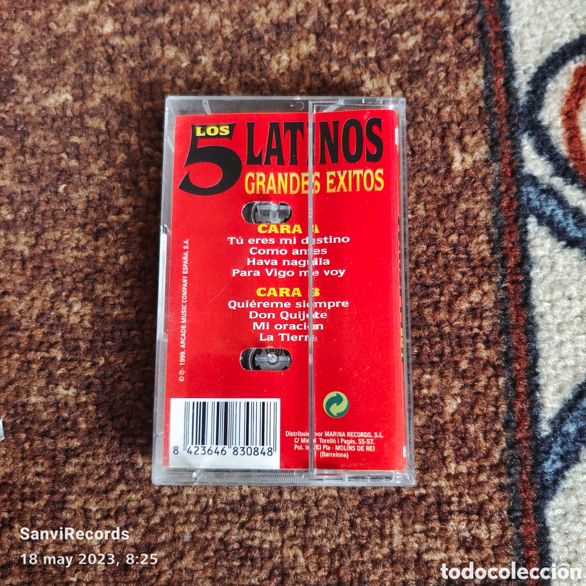 Casetes antiguos: CASETE: LOS 5 LATINOS, GRANDES &Eacute;XITOS - Foto 2