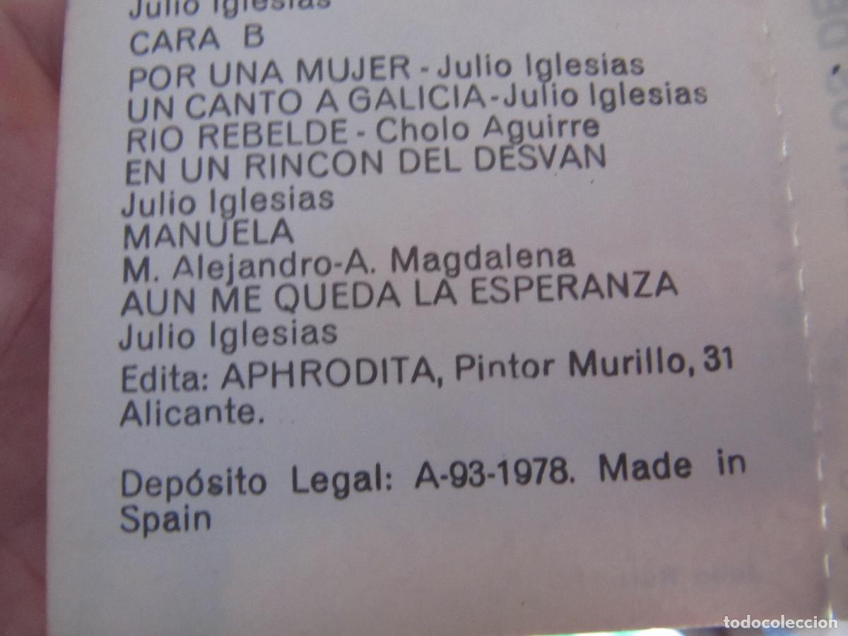 Casetes antiguos: EXITOS DE JULIO IGLESIAS CASETTE MUY RARO - Foto 6