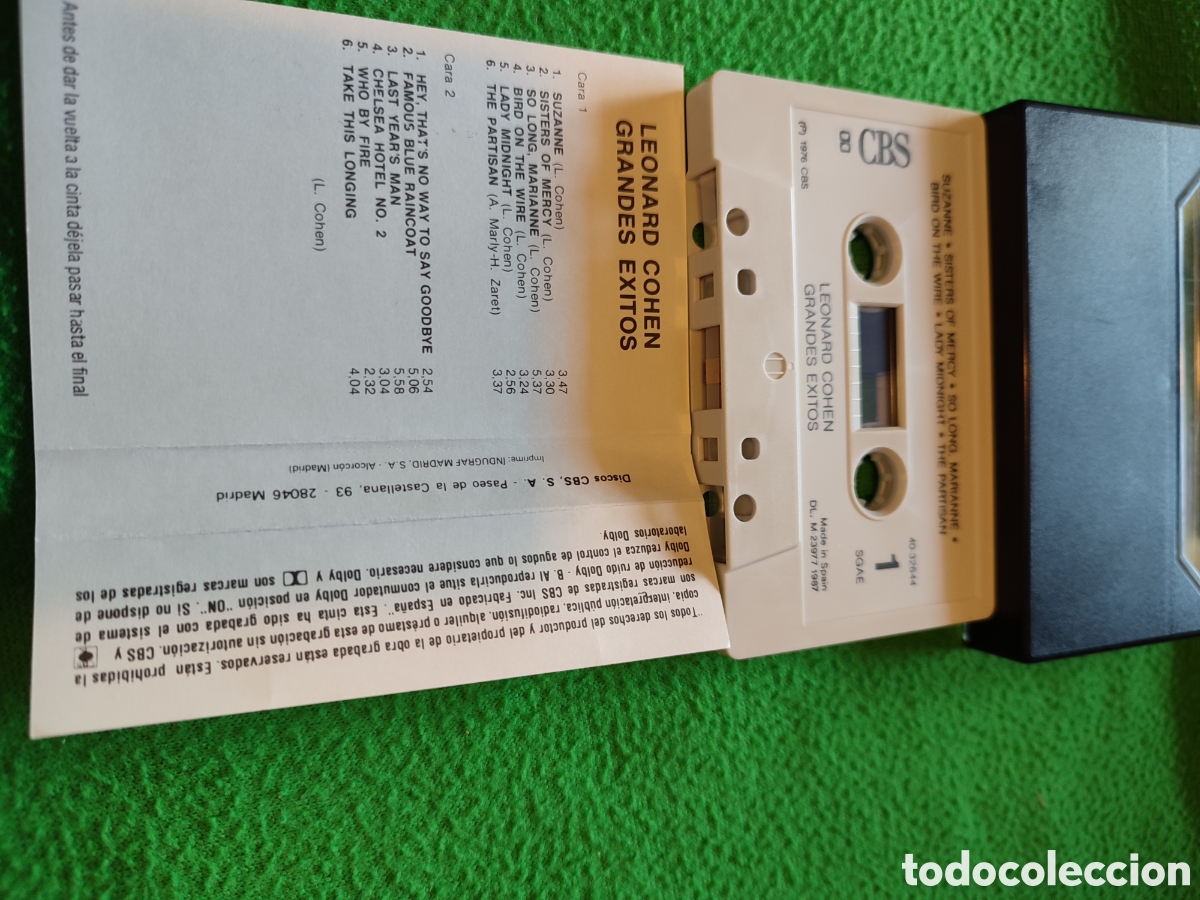 Casetes antiguos: Leonard Cohen - Grandes &eacute;xitos - Foto 4