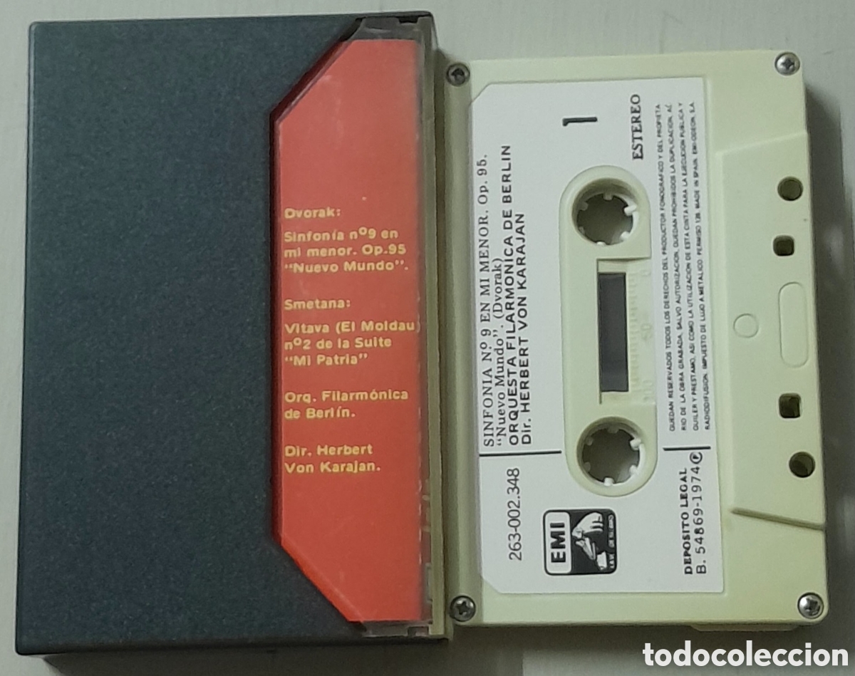Casetes antiguos: DVORAK - SMETANA - VON KARAJAN - Foto 2