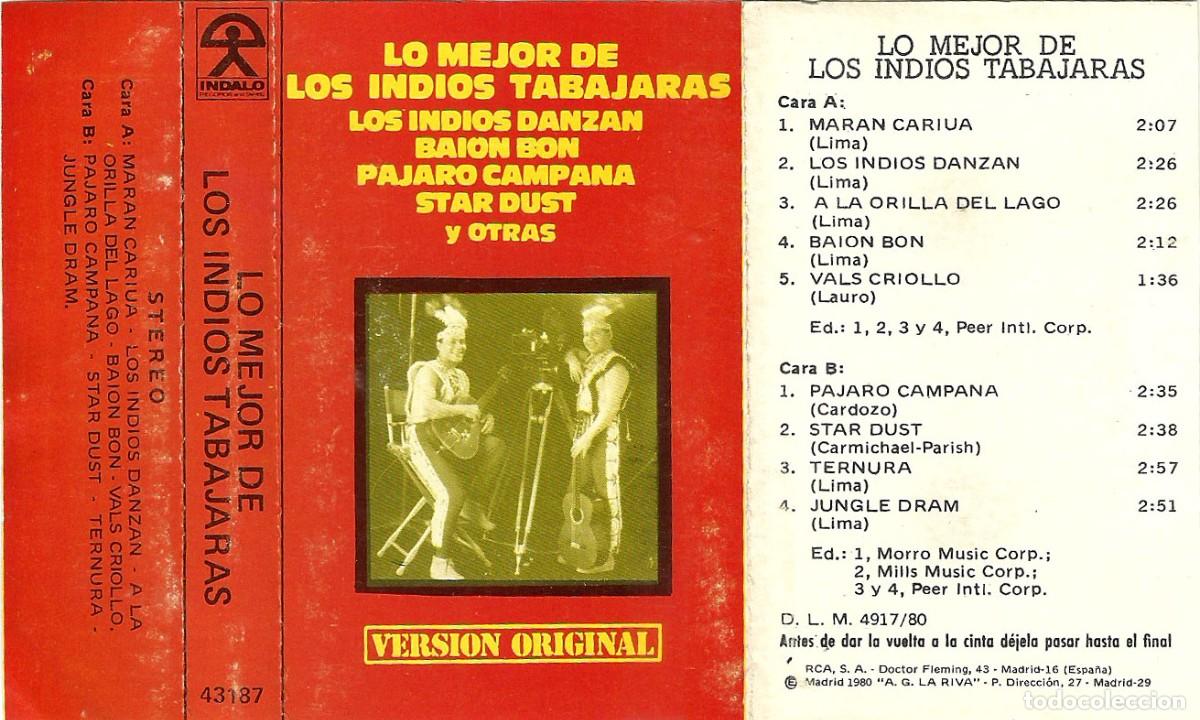 Casetes antiguos: Lo mejor de los Indios Tabajaras - Cassette casete - Foto 1