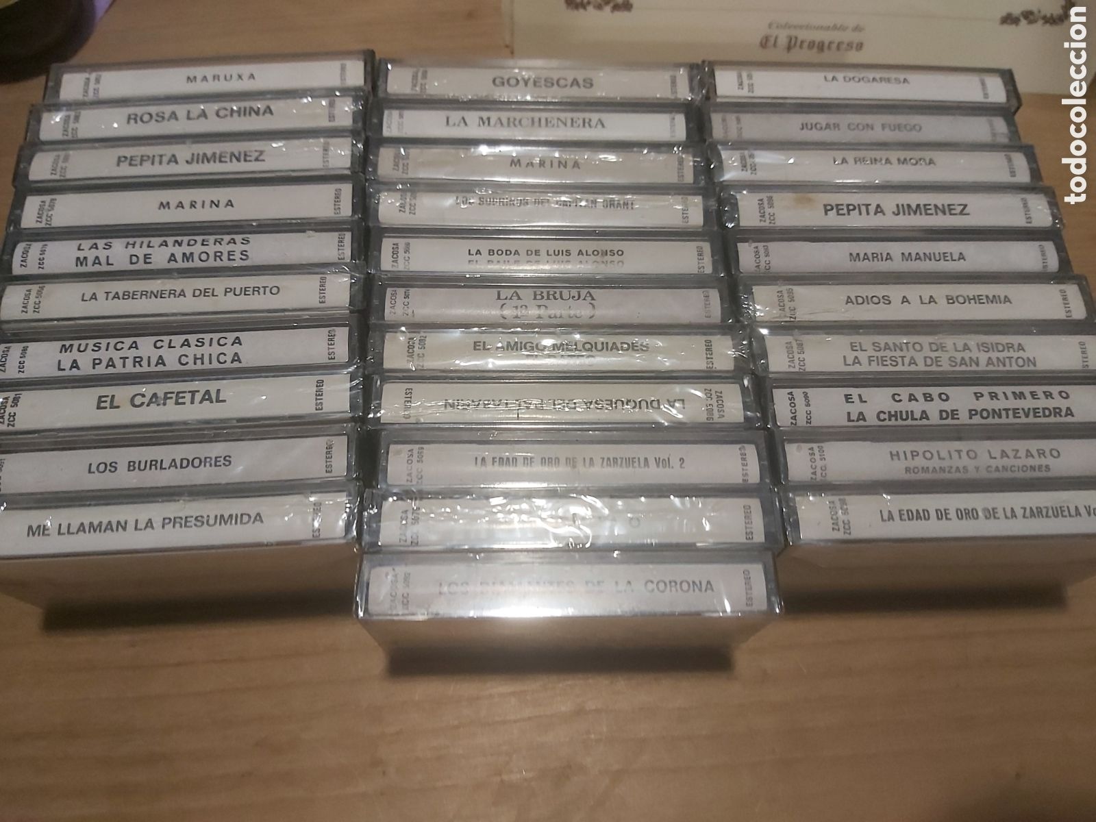 Casetes antiguos: 31 cintas zarzuela precintadas zacosa