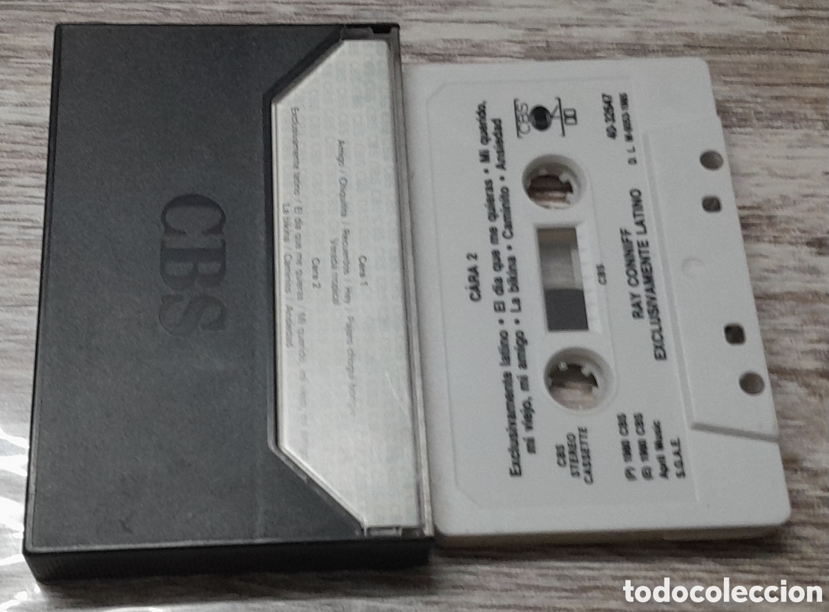 Casetes antiguos: RAY CONNIFF - EXCLUSIVAMENTE LATINO - CBS - 1985 - Foto 2