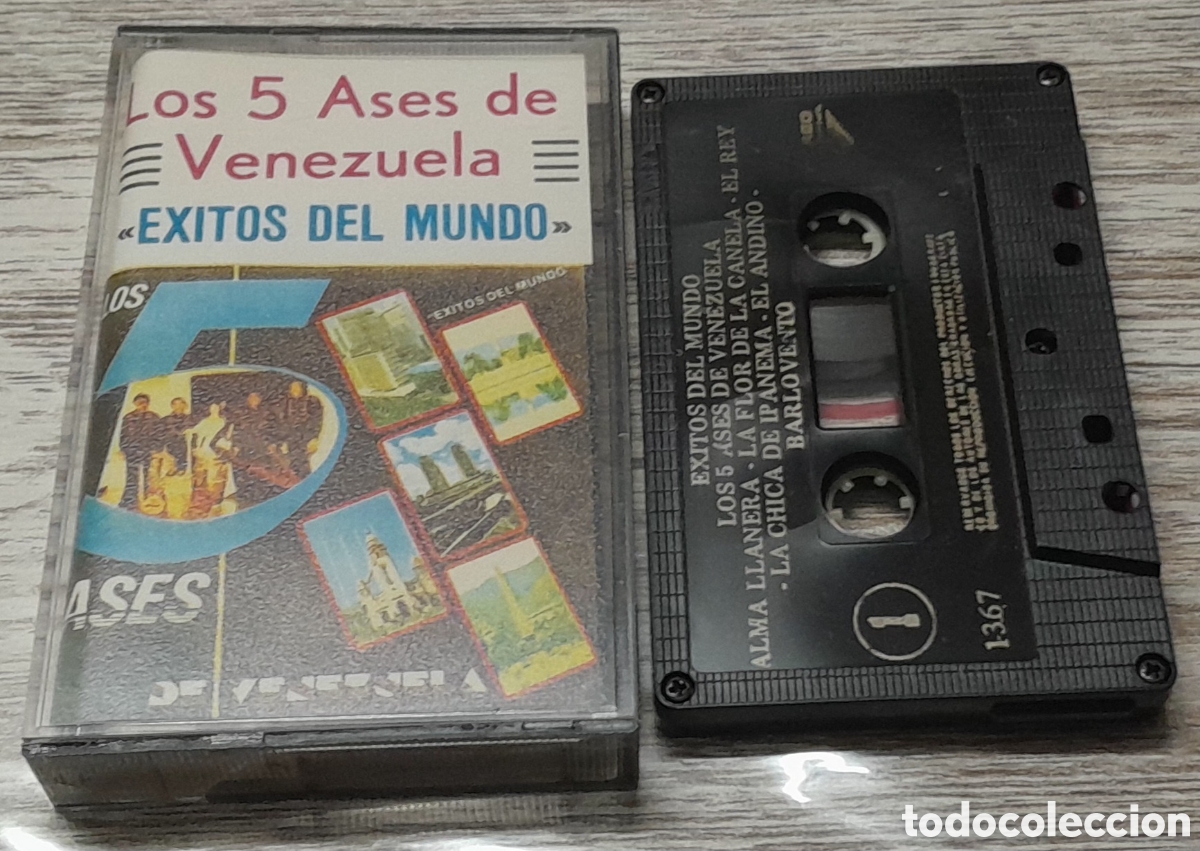 Casetes antiguos: LOS 5 ASES DE VENEZUELA - EXITOS DEL MUNDO - Foto 1