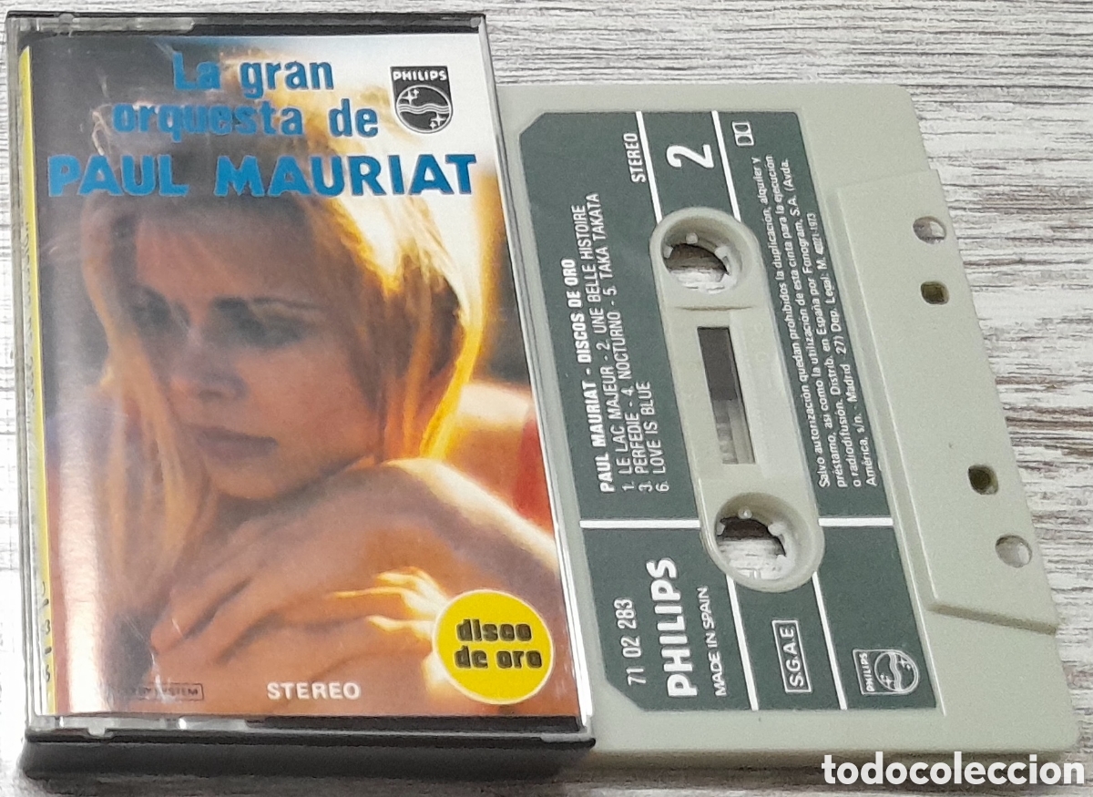 Casetes antiguos: LA GRAN ORQUESTA DE PAUL MAURIAT - DISCO DE ORO - Foto 1