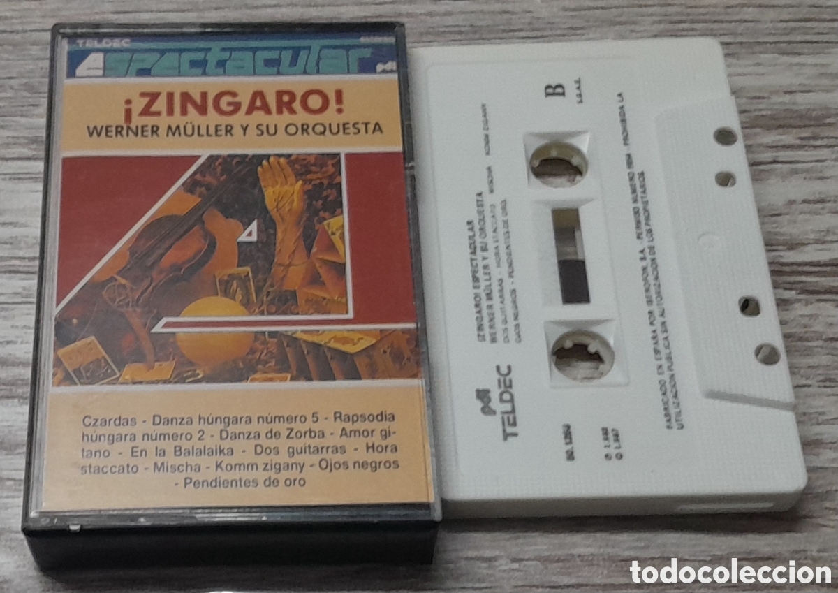 Casetes antiguos: WERNER M&Uuml;LLER Y SU ORQUESTA - &iexcl;ZINGARO! - ESPECTACULAR - Foto 1
