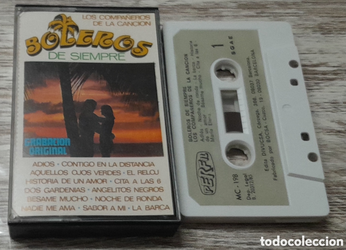 Casetes antiguos: LOS COMPA&Ntilde;EROS DE LA CANCION - BOLEROS DE SIEMPRE - Foto 1