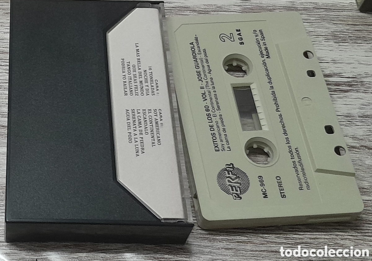 Casetes antiguos: JOSE GUARDIOLA - EXITOS DE LOS 60 VOLUMEN 2 - Foto 2