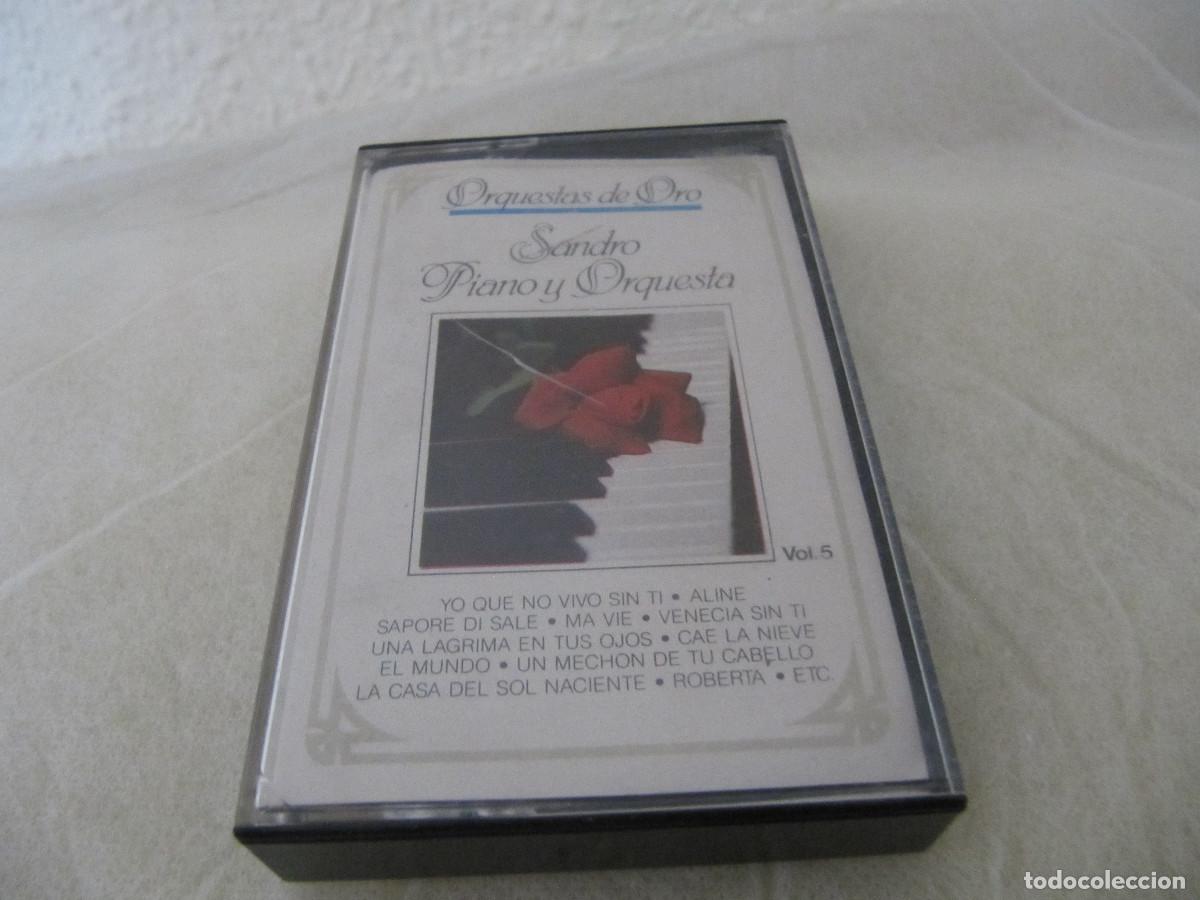 Casetes antiguos: SANDRO. PIANO Y ORQUESTA. ORQUESTA DE ORO - Foto 1
