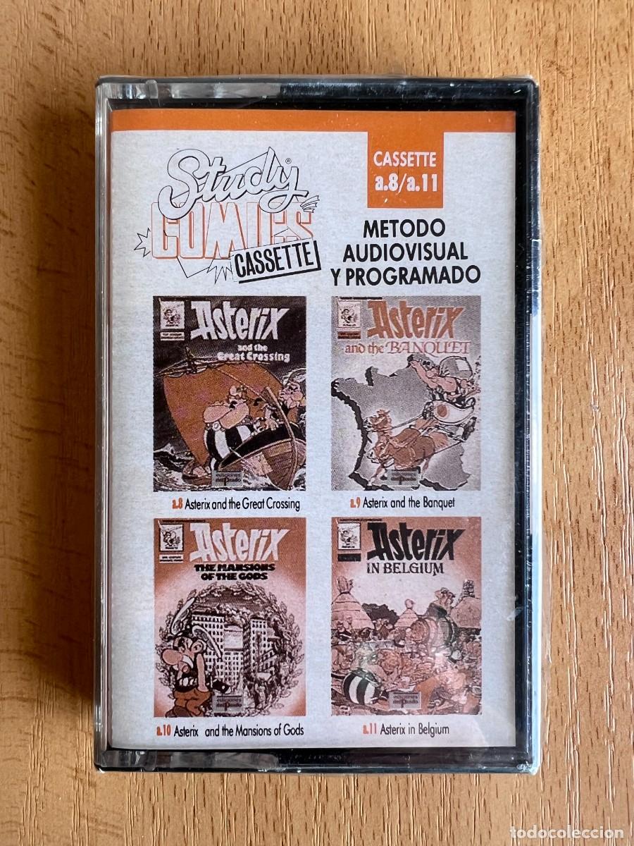 Casetes antiguos: STUDY COMICS CASSETTE METODO AUDIOVISUAL Y PROGRAMADO ASTERIX UNIDADES 8,9,10,11 EDICIONES DEL PRADO - Foto 1