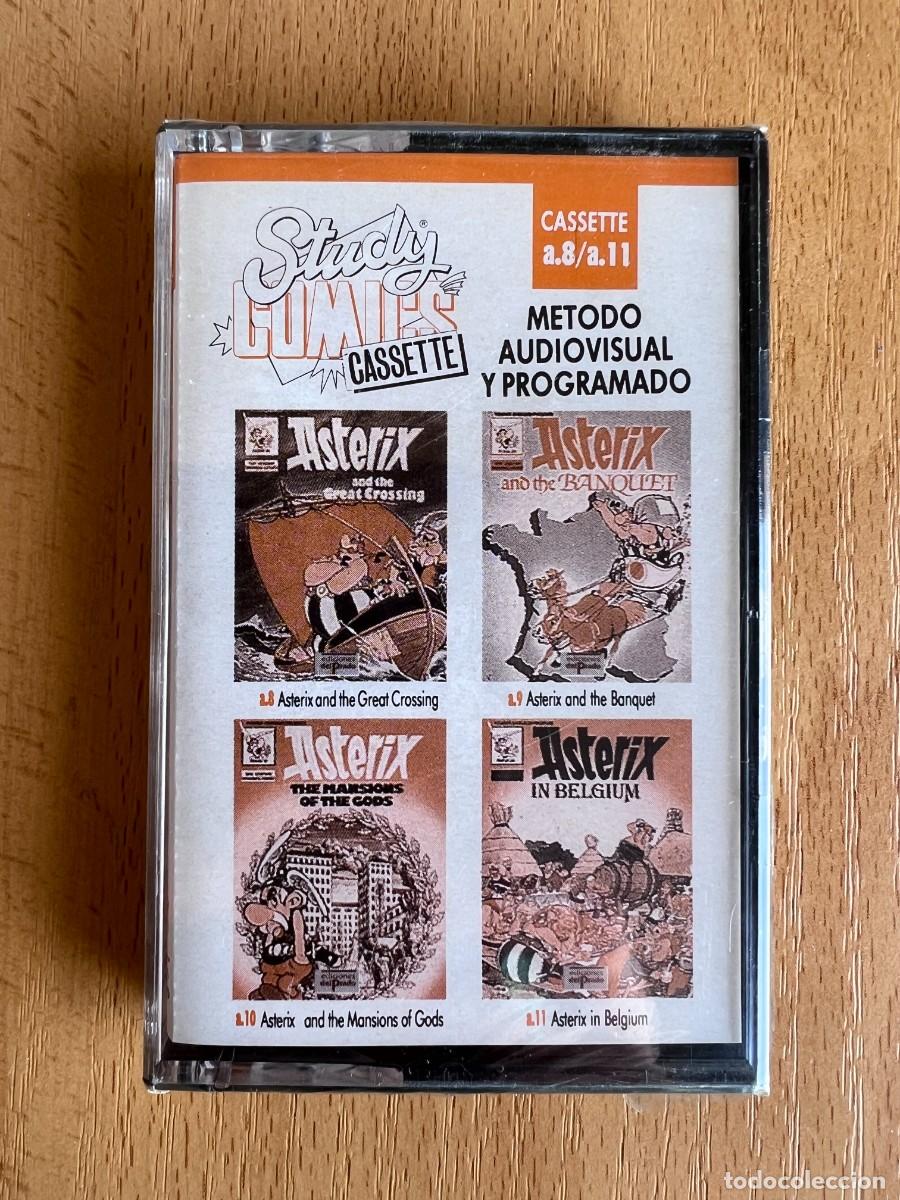 Casetes antiguos: STUDY COMICS CASSETTE METODO AUDIOVISUAL Y PROGRAMADO ASTERIX UNIDADES 8,9,10,11 EDICIONES DEL PRADO - Foto 1