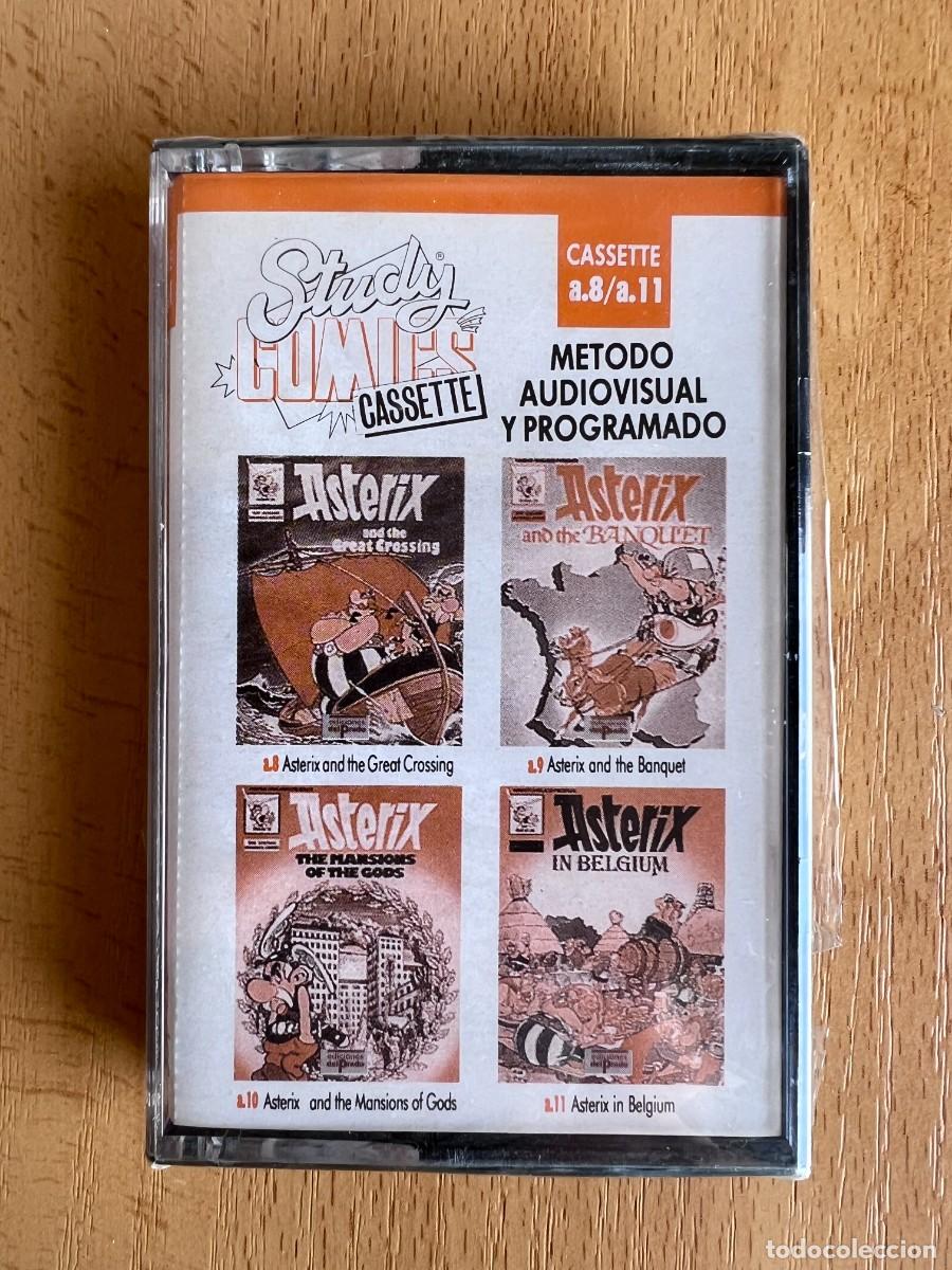 Casetes antiguos: STUDY COMICS CASSETTE METODO AUDIOVISUAL Y PROGRAMADO ASTERIX UNIDADES 8,9,10,11 EDICIONES DEL PRADO - Foto 1