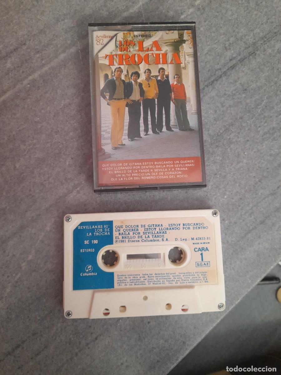 Casetes antiguos: Casete cassette cinta m&uacute;sica Los de la Trocha sevillanas 82 1982