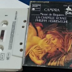 Casetes antiguos: ANDRE CAMPRA / MESSE DE REQUIEM - 1987 HARMONIA MUNDI -CASETE CINTA- PERFECTA MUY POCO USO