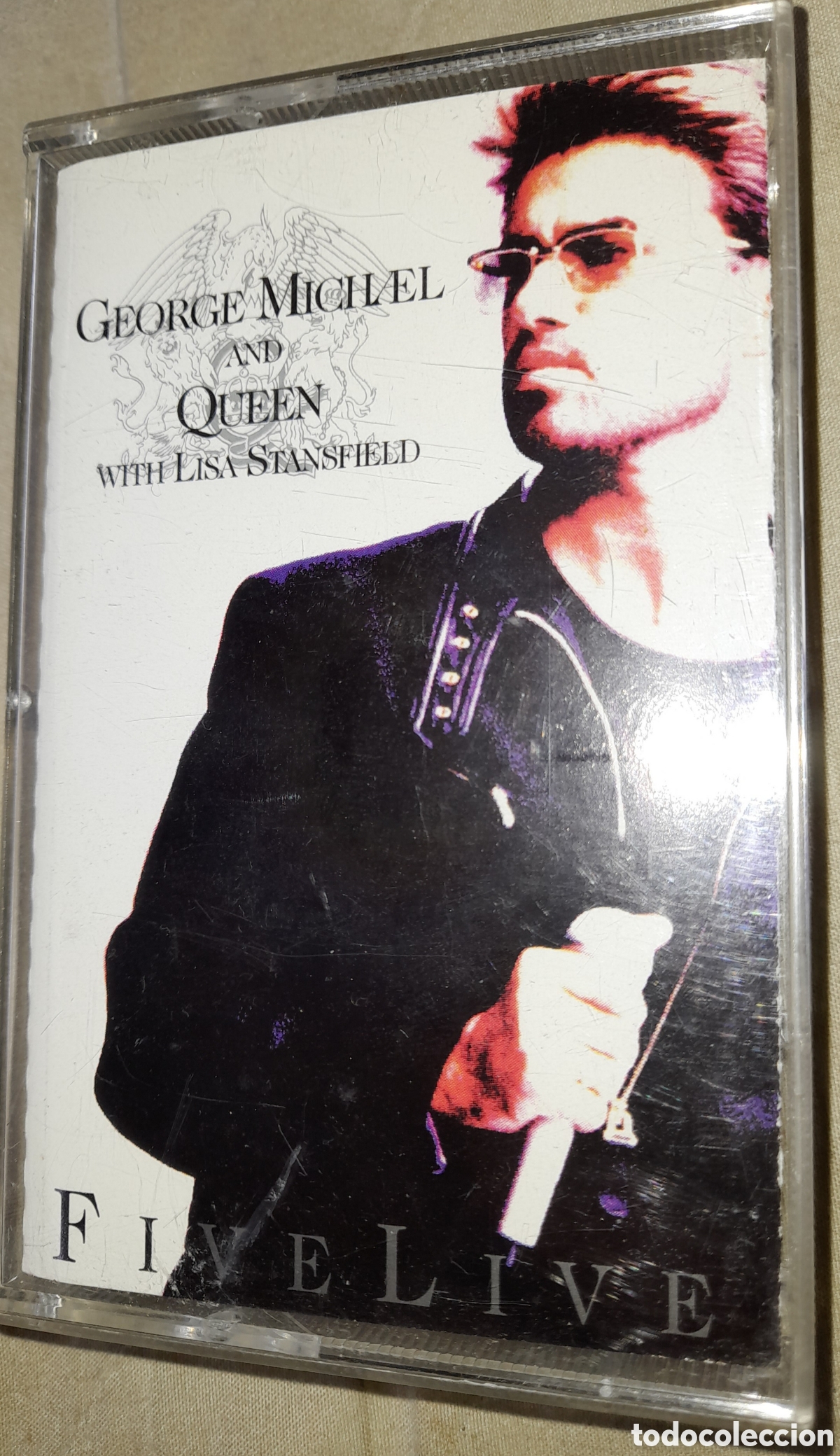 Casetes antiguos: GEORGE MICHAEL AND QUEEN. FIVE LIVE. CASETE - Foto 2