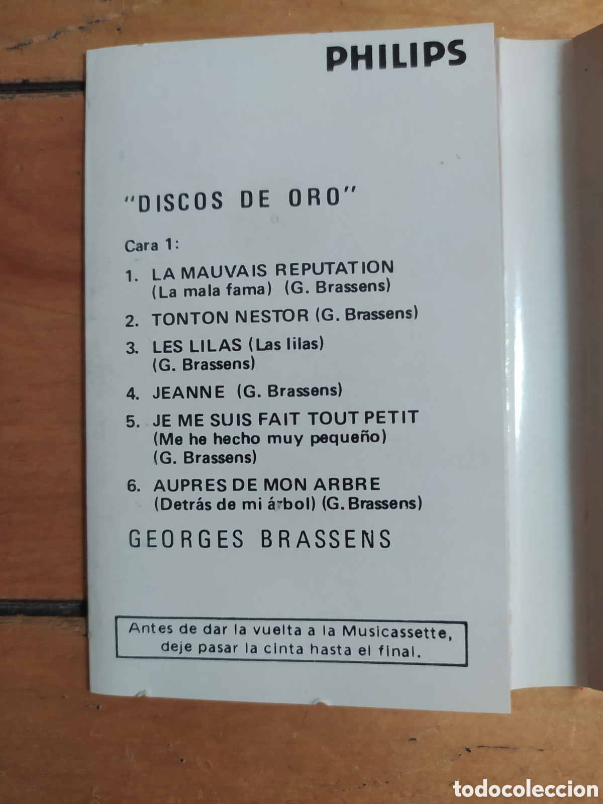 Casetes antiguos: Cass George Brassens - Foto 2
