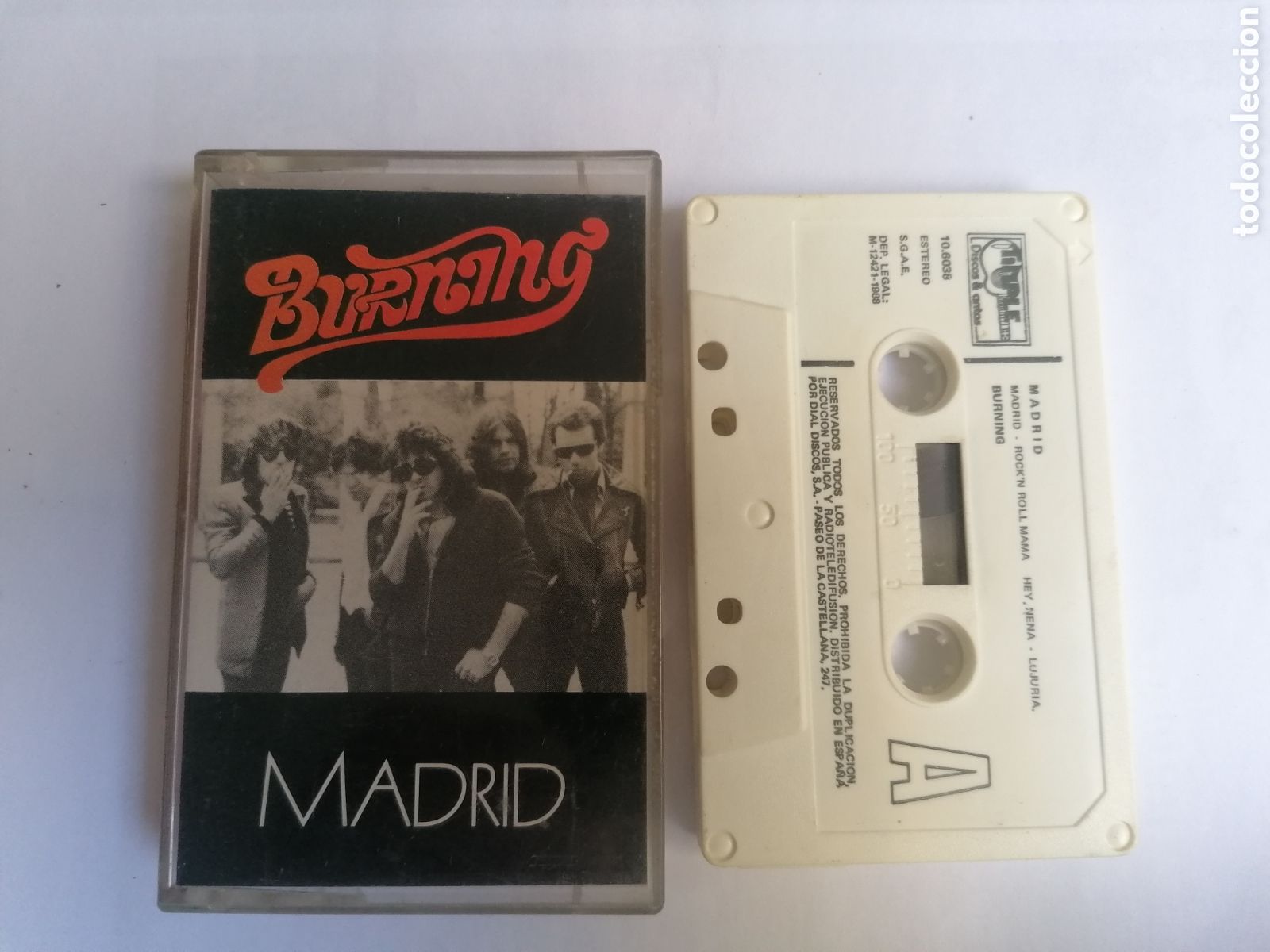 Casetes antiguos: Casete. Burning. Madrid. 1988 - Foto 1