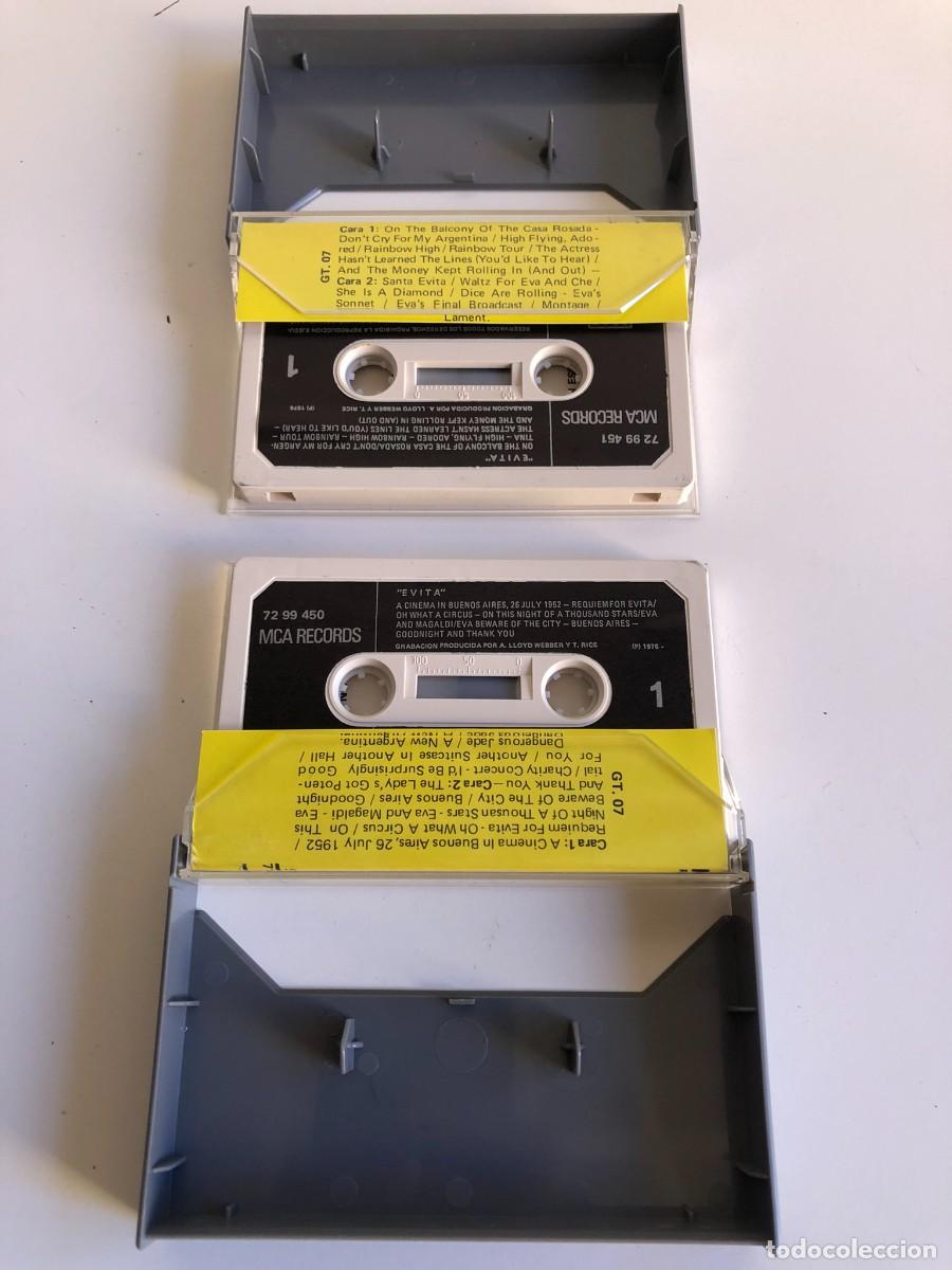 Casetes antiguos: EVITA OPERA EN 2 CASSETTE - Foto 5