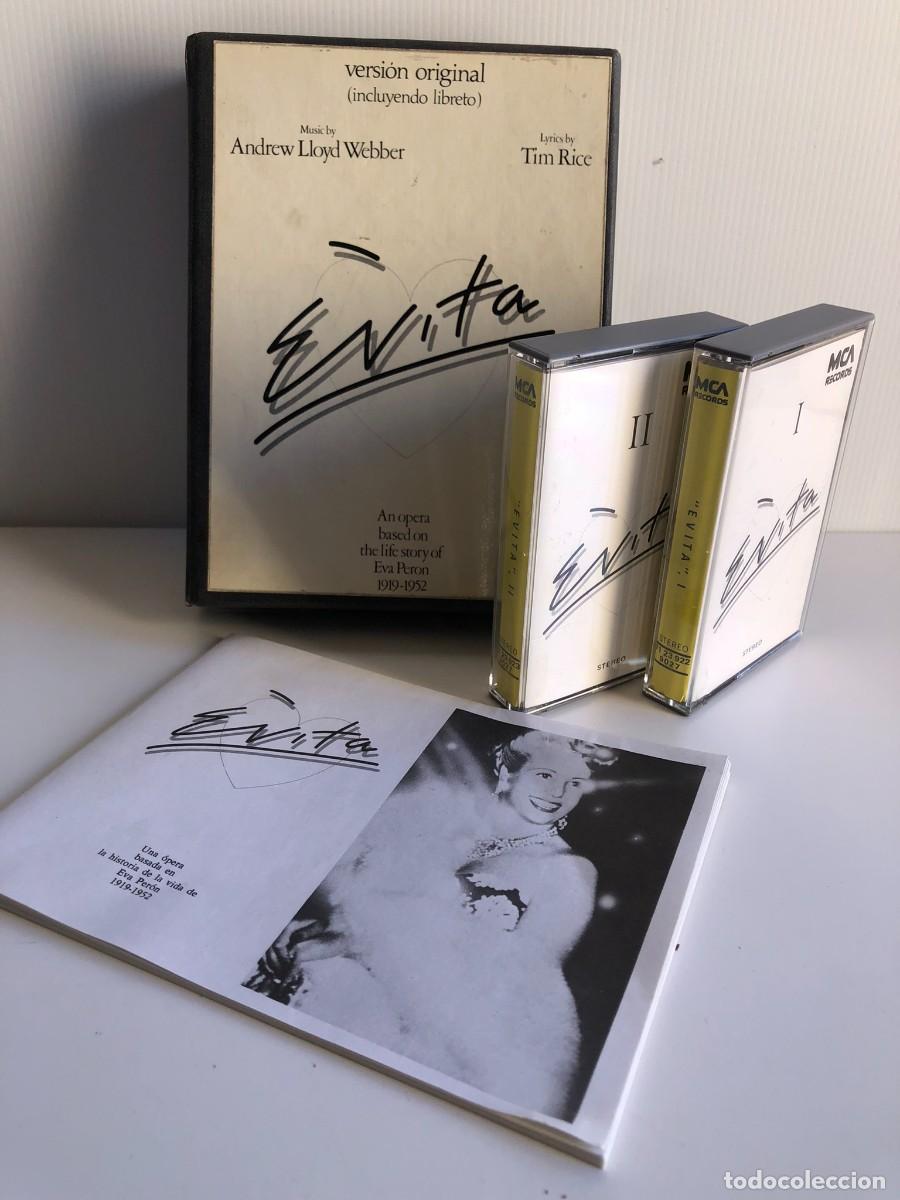 Casetes antiguos: EVITA OPERA EN 2 CASSETTE - Foto 6