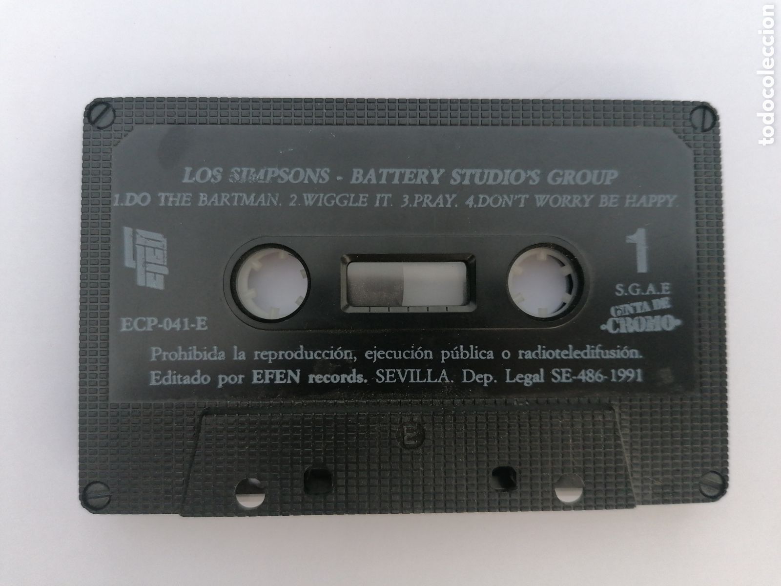 Casetes antiguos: Casete Los Simpsons. Battery Studio's Group. 1991.