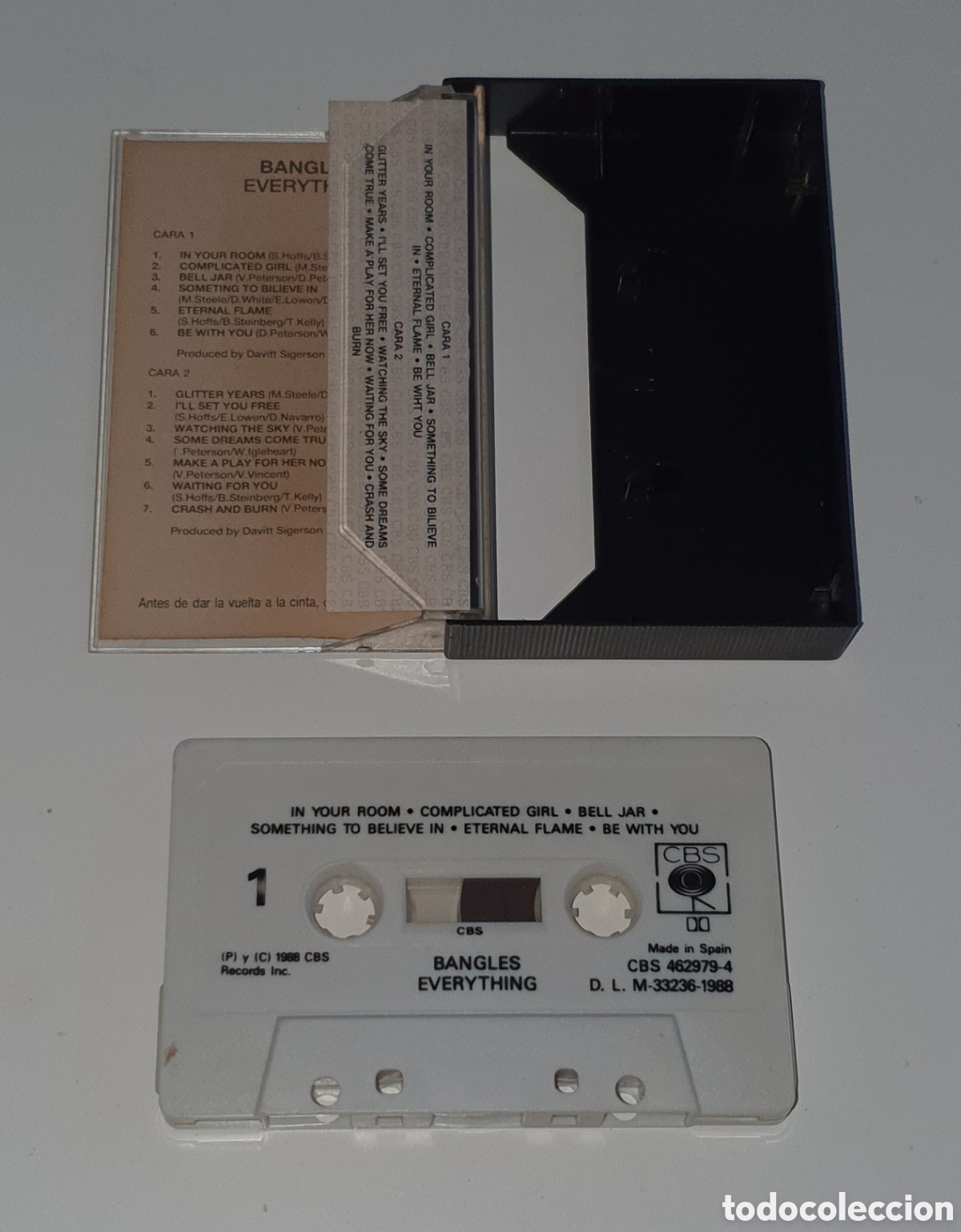 Casetes antiguos: BANGLES / CASSETTE 1988 SPAIN / EVERYTHING - Foto 2