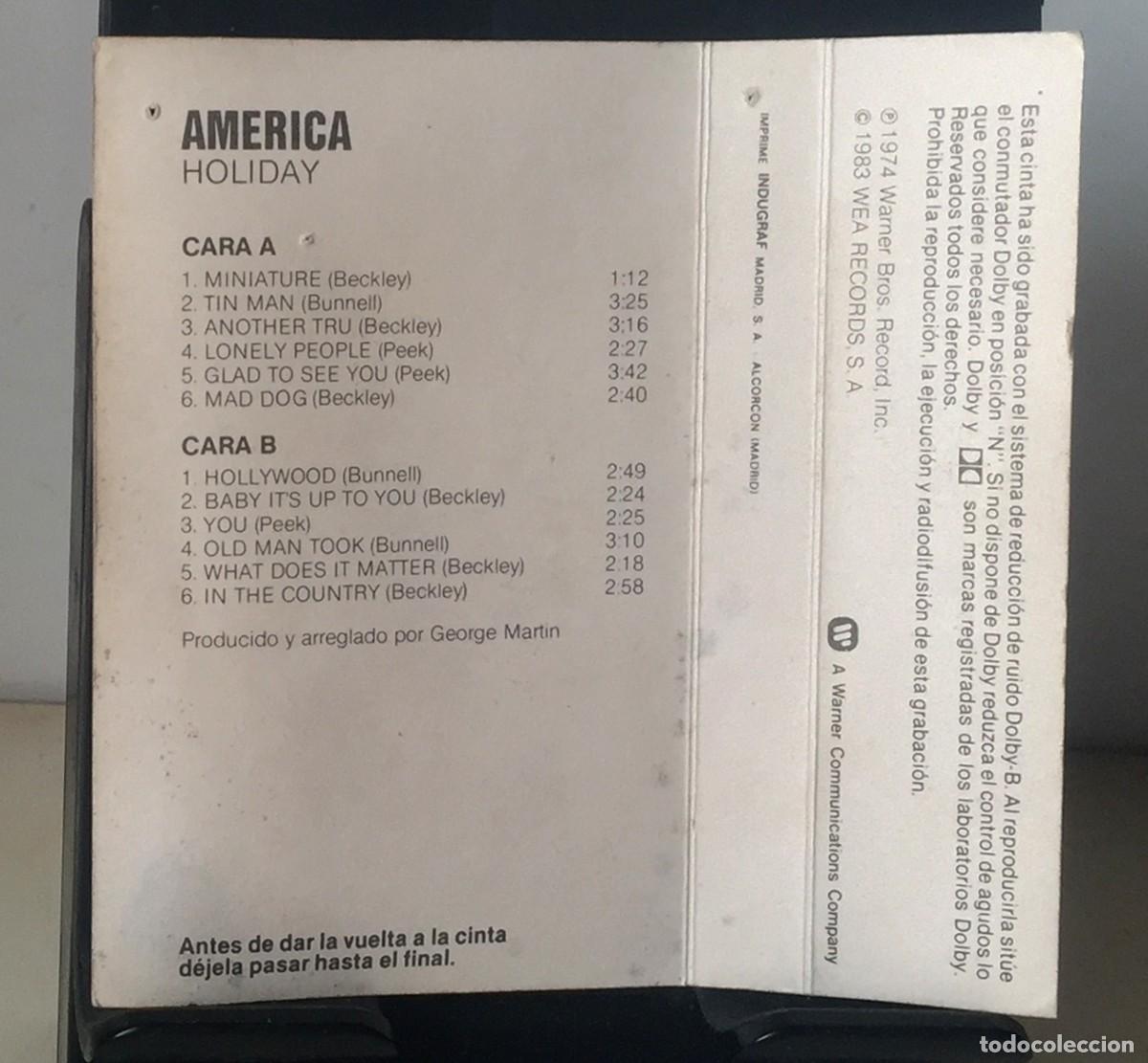 Casetes antiguos: America - Holiday - Cassette - Foto 3