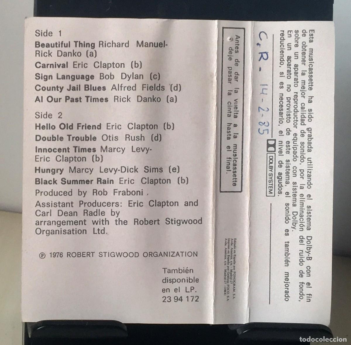 Casetes antiguos: Eric Clapton - No Reason To Cry - Cassette - Foto 3